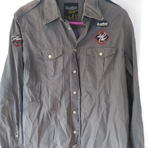 Freeshirt button down with patches